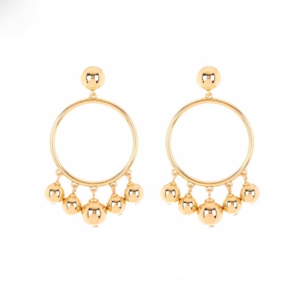 Kate Spade Bauble Gold Hoop Earrings BNWT - Picture 1 of 9